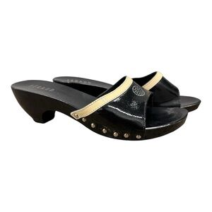 Salvatore Ferragamo Black and Cream Women's Shoes